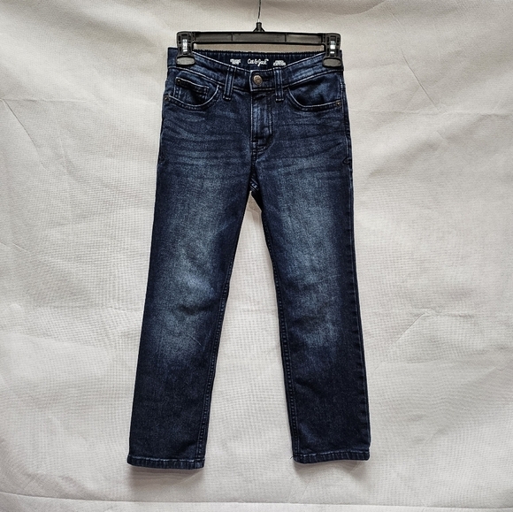 Cat & Jack Straight Stretch Adjustable Waist Denim Blue Jeans Size 8 - Picture 1 of 5